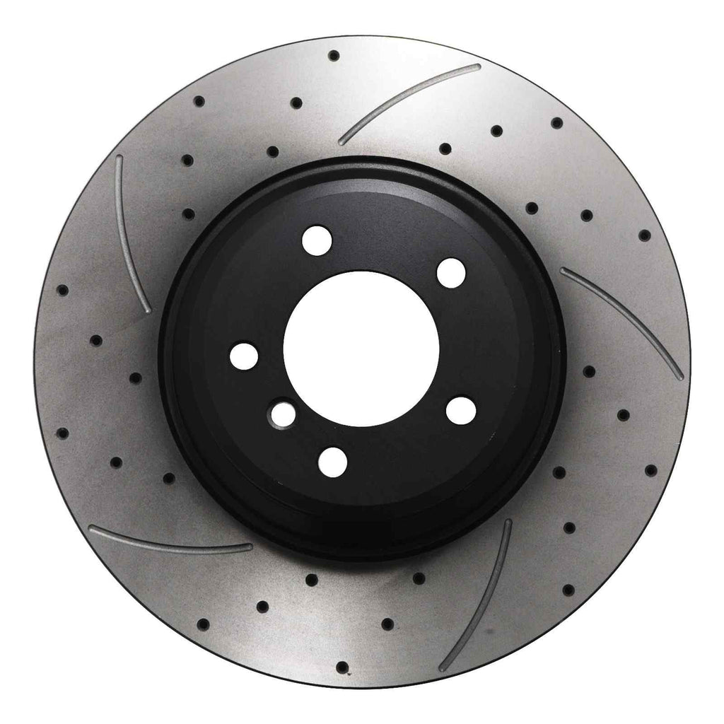 Dischi Freno Anteriori Forati e Scanalati 348mm BMW Serie 3 E90 E91 E92 E93 330 335 06+ - foto 4