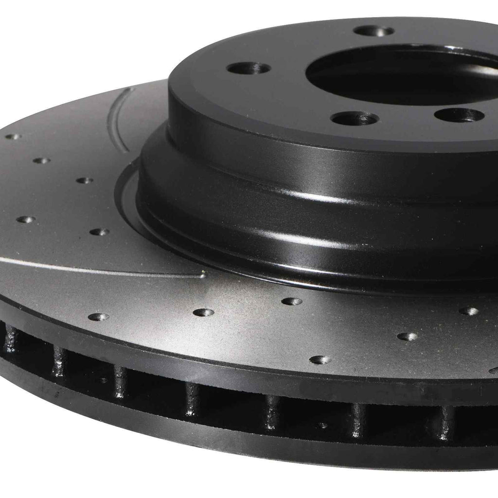 Dischi Freno Anteriori Forati e Scanalati 348mm BMW Serie 3 E90 E91 E92 E93 330 335 06+ - foto 10