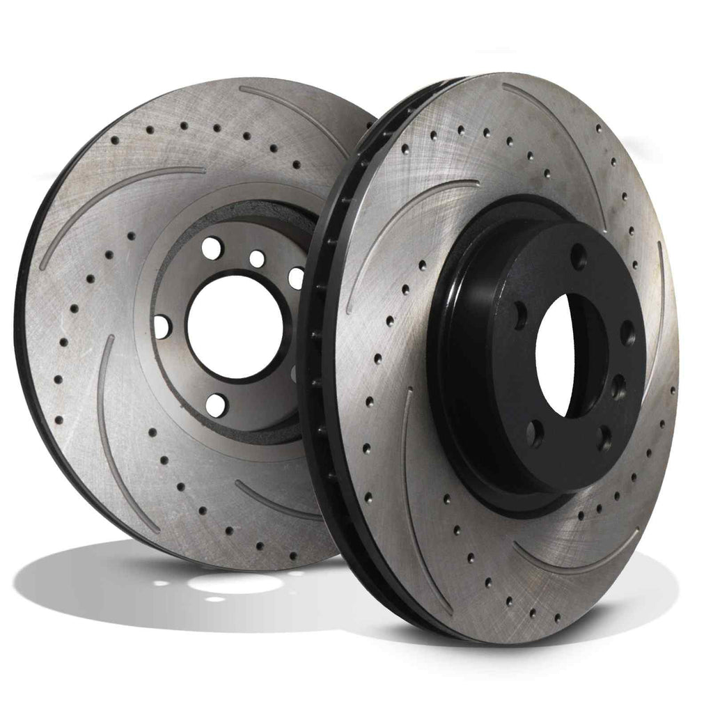 Dischi Freno Anteriori Forati e Scanalati 348mm BMW X6 E71 08+