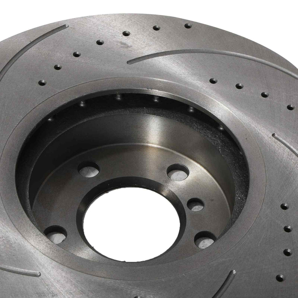 Dischi Freno Anteriori Forati e Scanalati 348mm BMW X6 E71 08+ - foto 8