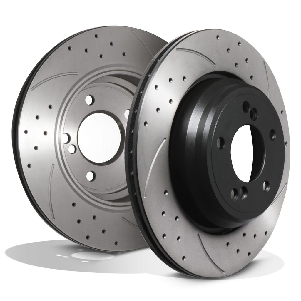 Dischi Freno Posteriori Forati e Scanalati 326mm BMW Serie 3 E46 M3 3.2 00-06