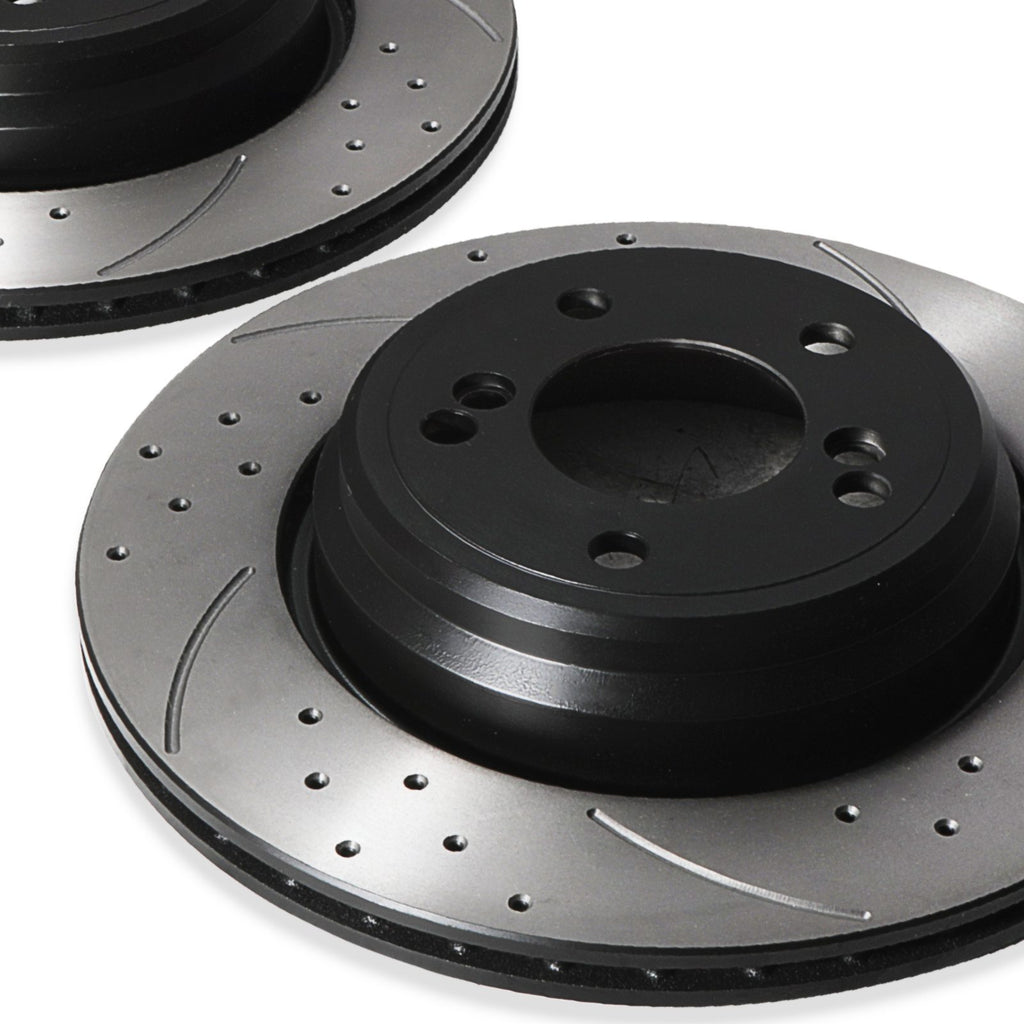 Dischi Freno Posteriori Forati e Scanalati 326mm BMW Serie 3 E46 M3 3.2 00-06 - foto 10