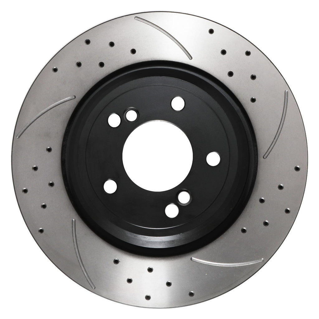 Dischi Freno Posteriori Forati e Scanalati 326mm BMW Serie 3 E46 M3 3.2 00-06 - foto 4