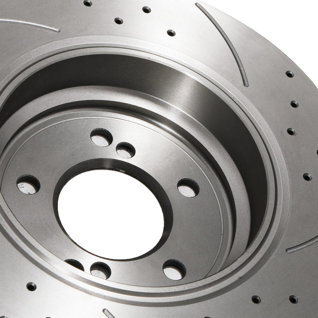 Dischi Freno Posteriori Forati e Scanalati 326mm BMW Serie 3 E46 M3 3.2 00-06 - foto 6