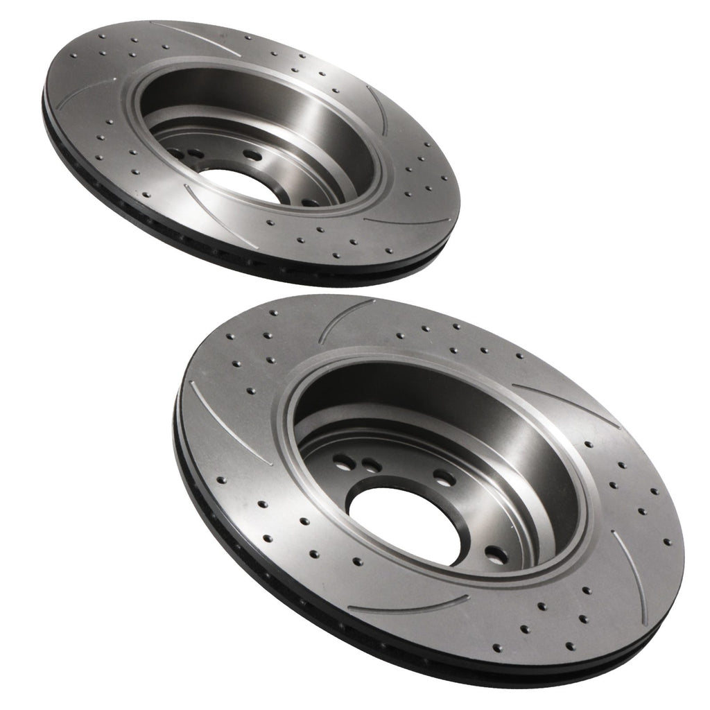 Dischi Freno Posteriori Forati e Scanalati 326mm BMW Serie 3 E46 M3 3.2 00-06 - foto 7