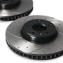 Dischi Freno Anteriori Forati e Scanalati 348mm BMW Serie 5 F10 F11 520D 530D 535D - foto 10