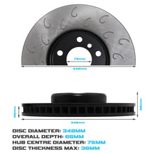 Dischi Freno Anteriori Ondulati 348mm BMW Serie 5 6 7 F10 F11 F13 10-18 - foto 10