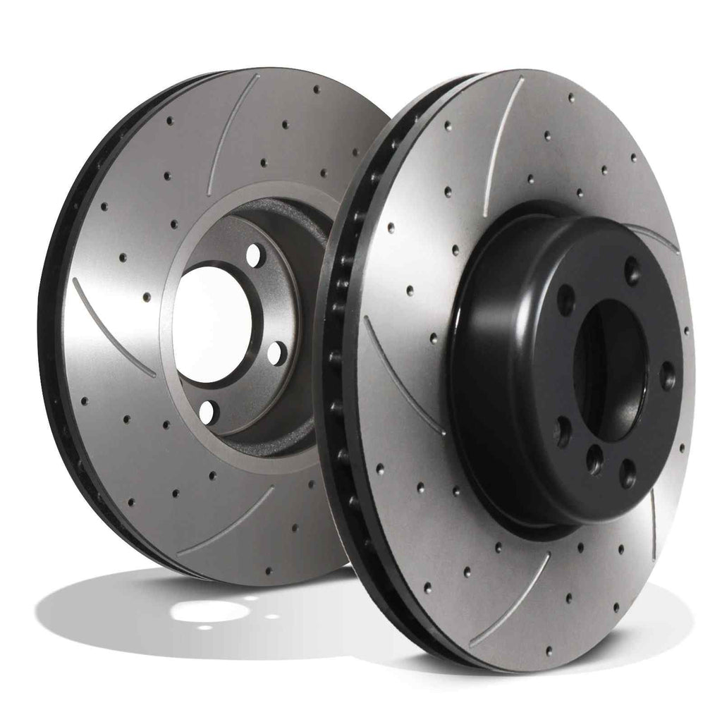 Dischi Freno Anteriori Forati e Scanalati 345mm BMW Serie 4 F32 F33 435i 440i 2013-2020