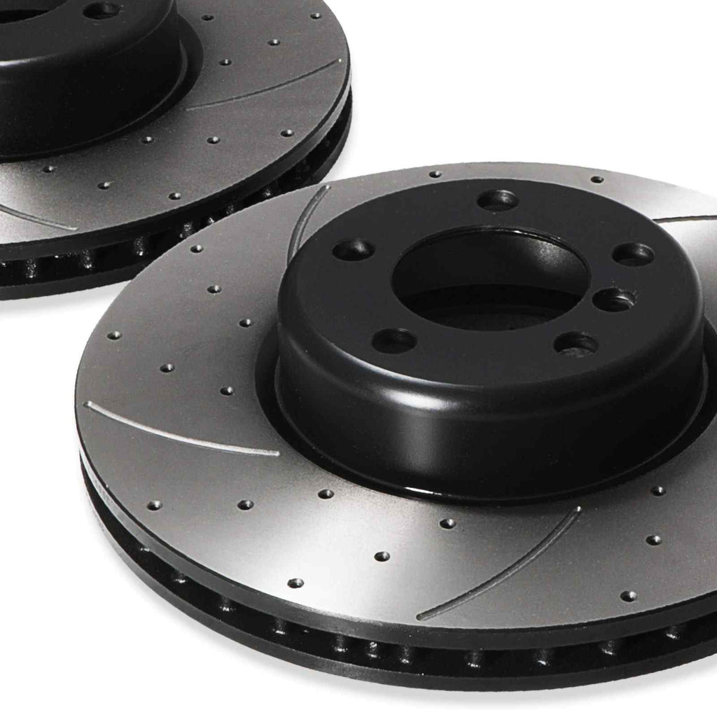 Dischi Freno Anteriori Forati e Scanalati 345mm BMW Serie 2 F22 F23 218d 220d 225d 2013-2021 - foto 6