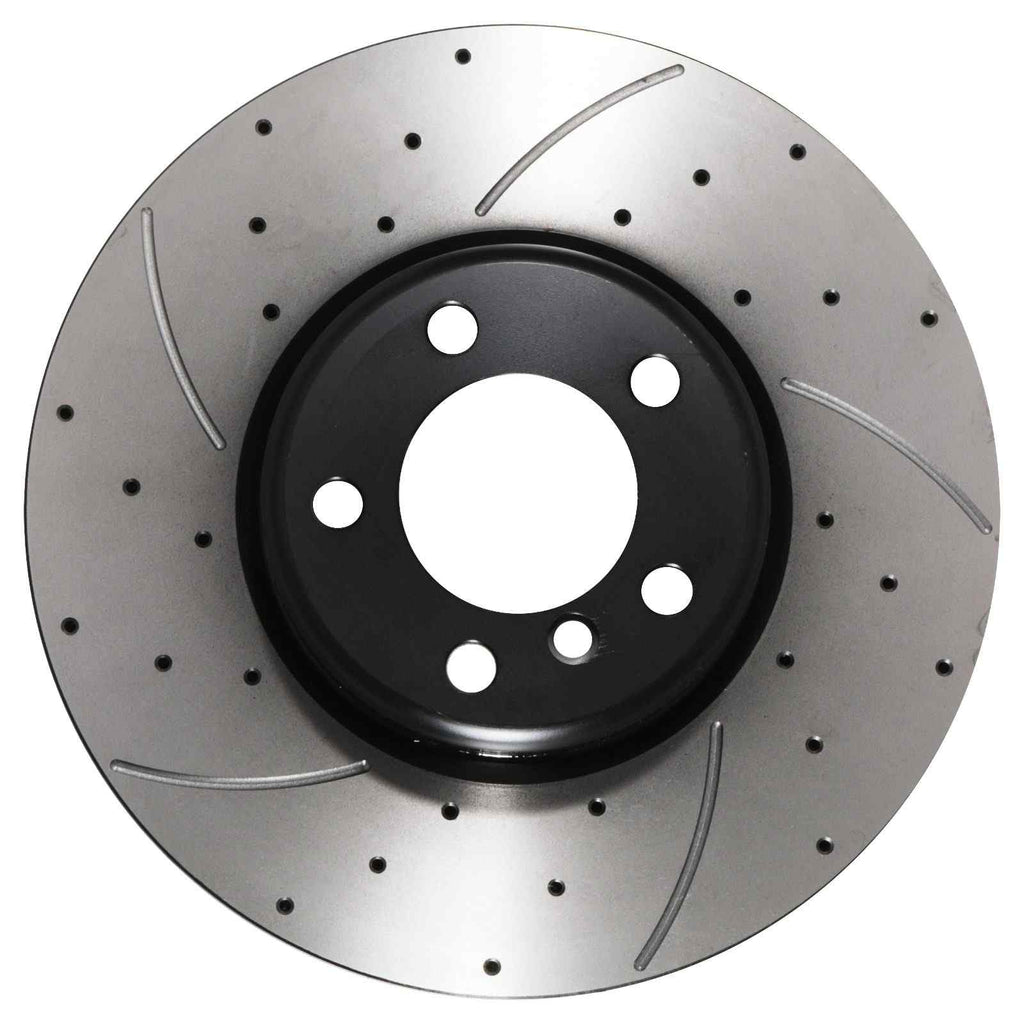 Dischi Freno Anteriori Forati e Scanalati 345mm BMW Serie 1 114 116 118 120 125 i/d F20 F21 2011-2019 - foto 4