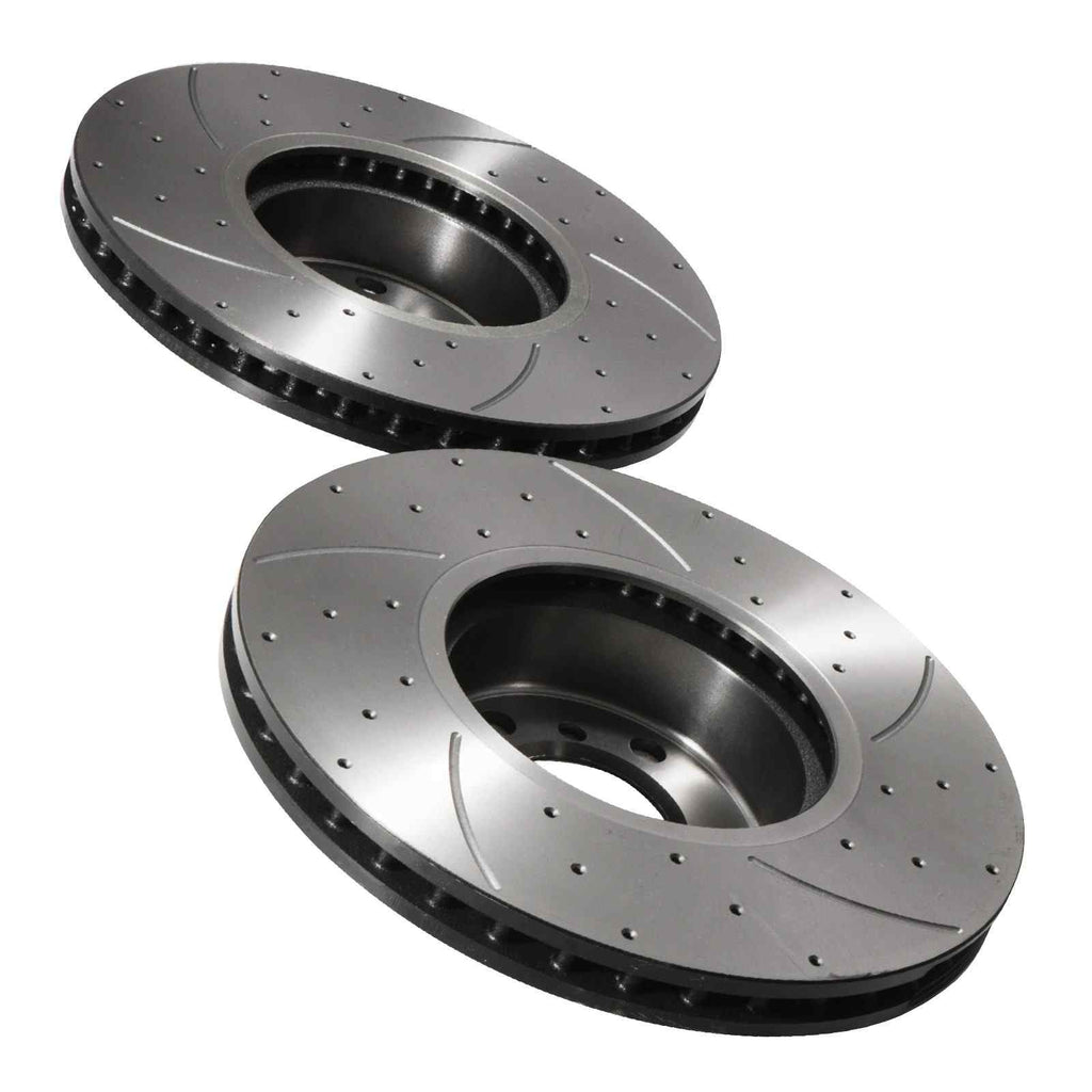 Dischi Freno Anteriori Forati e Scanalati 345mm BMW Serie 4 F32 F33 435i 440i 2013-2020 - foto 9