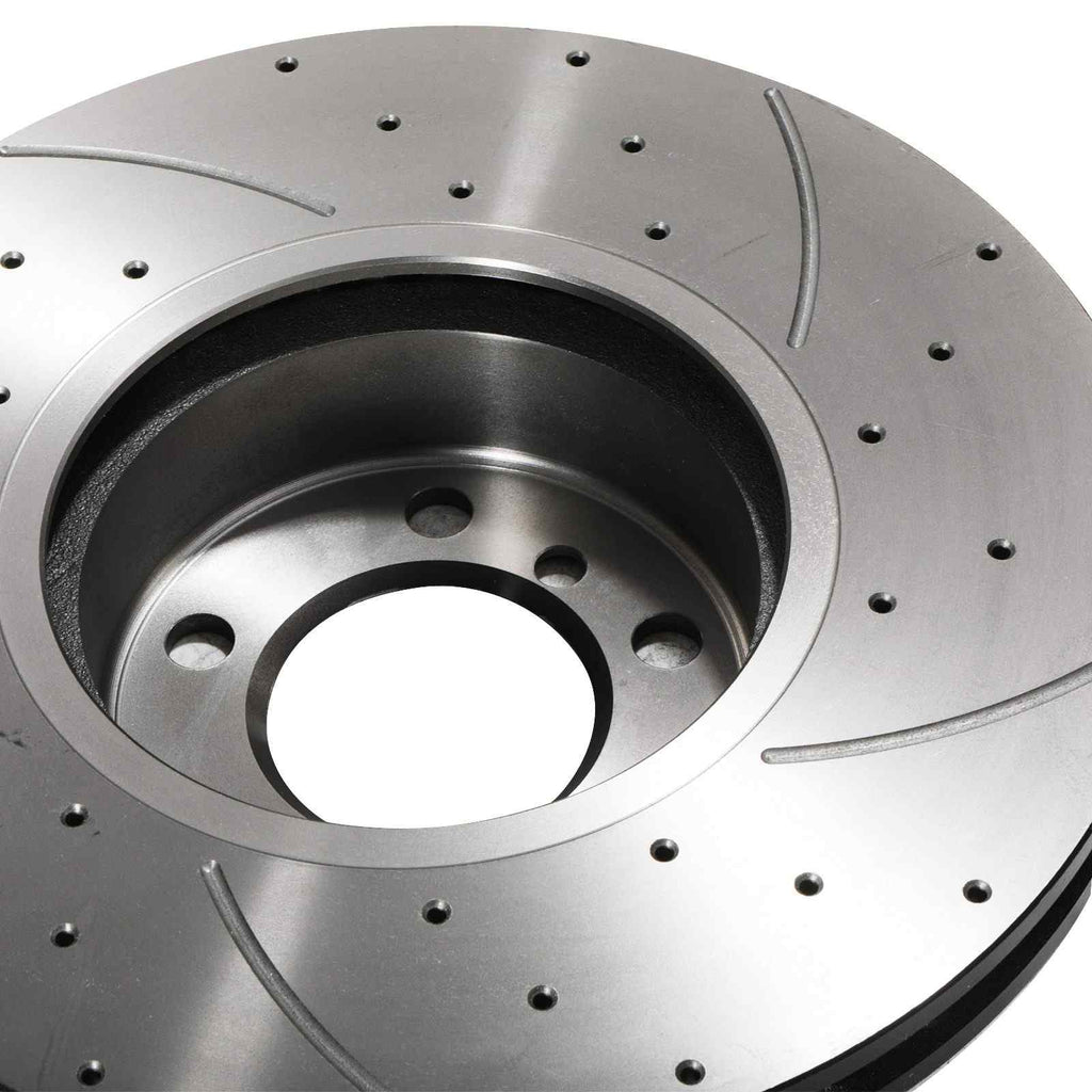 Dischi Freno Anteriori Forati e Scanalati 345mm BMW Serie 2 F22 F23 218d 220d 225d 2013-2021 - foto 7