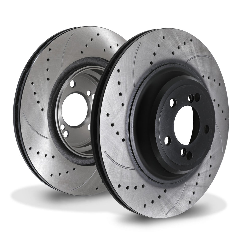 Dischi Freno Posteriori Forati, Scanalati e Ventilati 370mm BMW F87 M2 Competition 19+