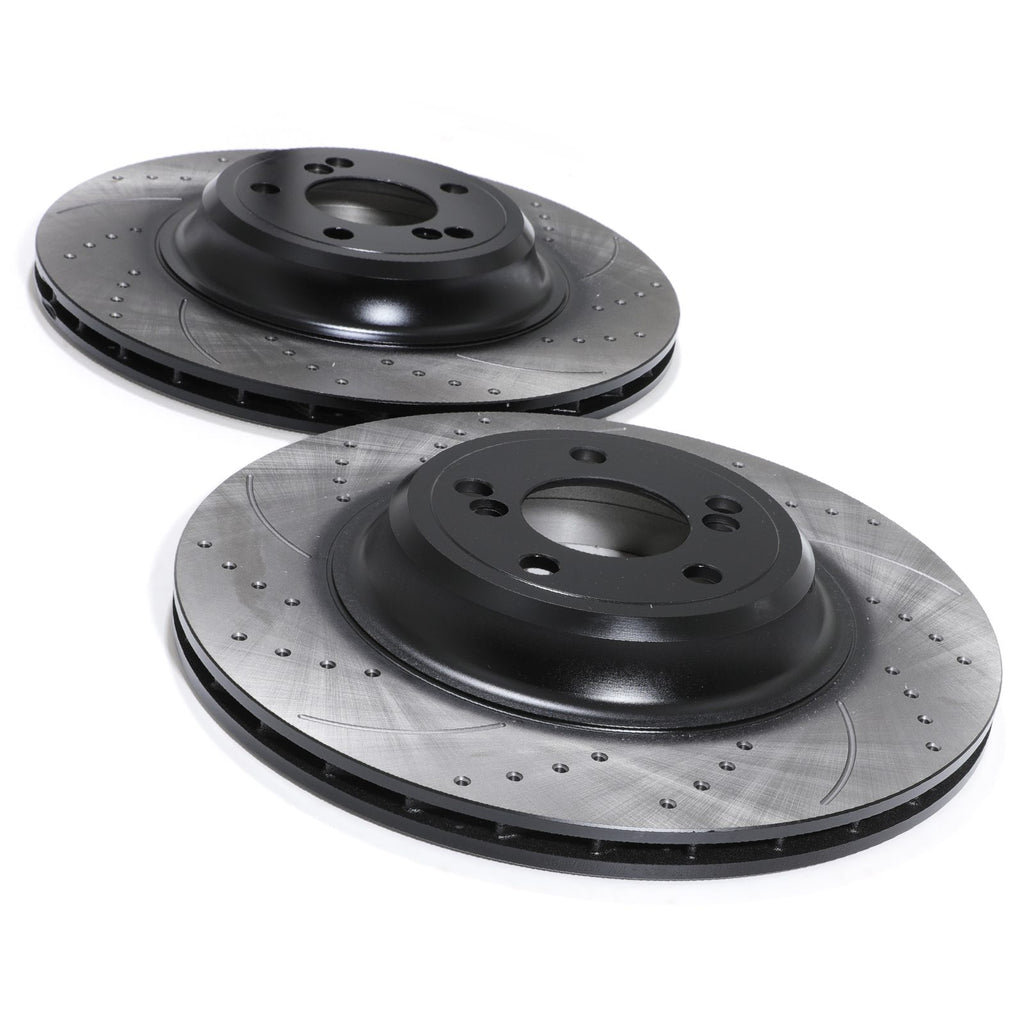 Dischi Freno Posteriori Forati, Scanalati e Ventilati 370mm BMW F87 M2 Competition 19+ - foto 8