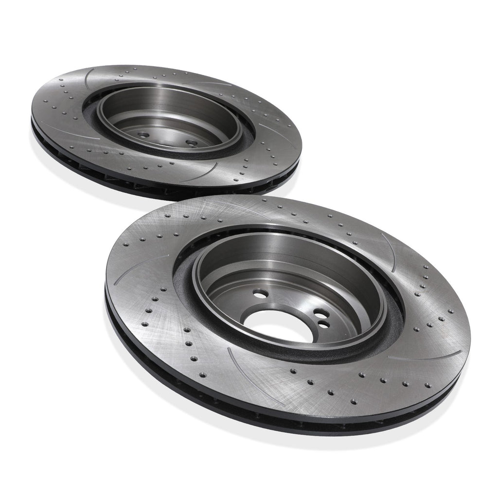 Dischi Freno Posteriori Forati, Scanalati e Ventilati 370mm BMW F82 M4 14-20 - foto 4