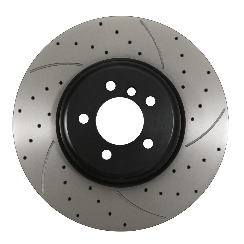 Dischi Freno Anteriori Forati e Scanalati 370mm BMW Serie 4 F32 F33 435I xDrive 13-16 - foto 4