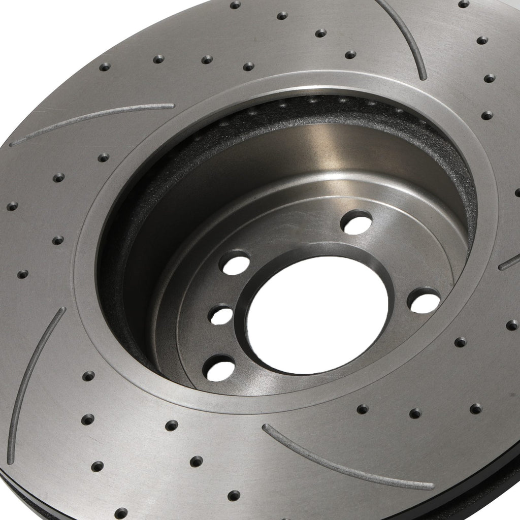 Dischi Freno Anteriori Forati e Scanalati 370mm BMW Serie 4 F32 F33 435I xDrive 13-16 - foto 6