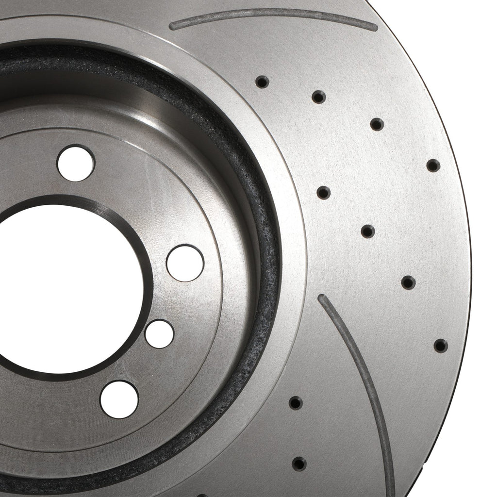 Dischi Freno Anteriori Forati e Scanalati 370mm BMW Serie 4 F32 F33 435I xDrive 13-16 - foto 8