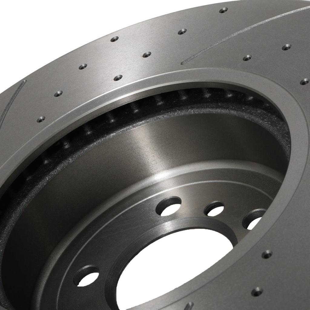 Dischi Freno Anteriori Forati e Scanalati 370mm BMW Serie 4 F32 F33 435I xDrive 13-16 - foto 9