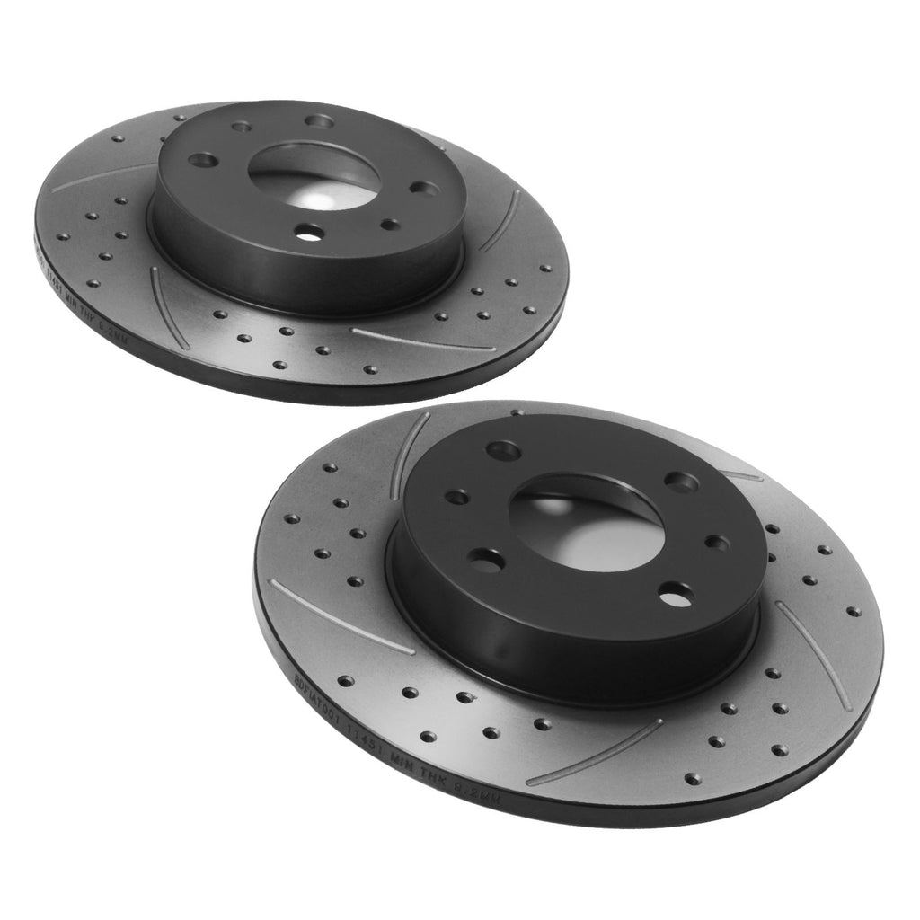 Dischi Freno Posteriori Forati e Baffati 240mm Abarth 500 595 695 08+ - foto 4