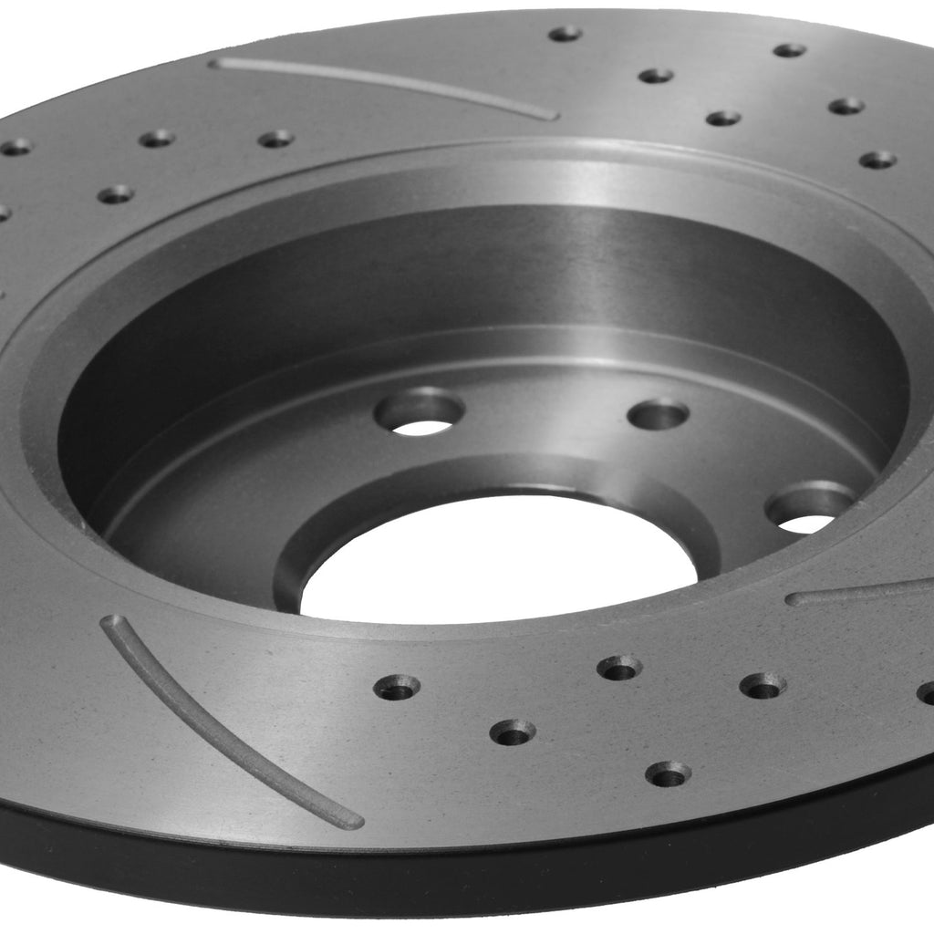 Dischi Freno Posteriori Forati e Baffati 240mm Fiat 500 (312) 08+ - foto 6