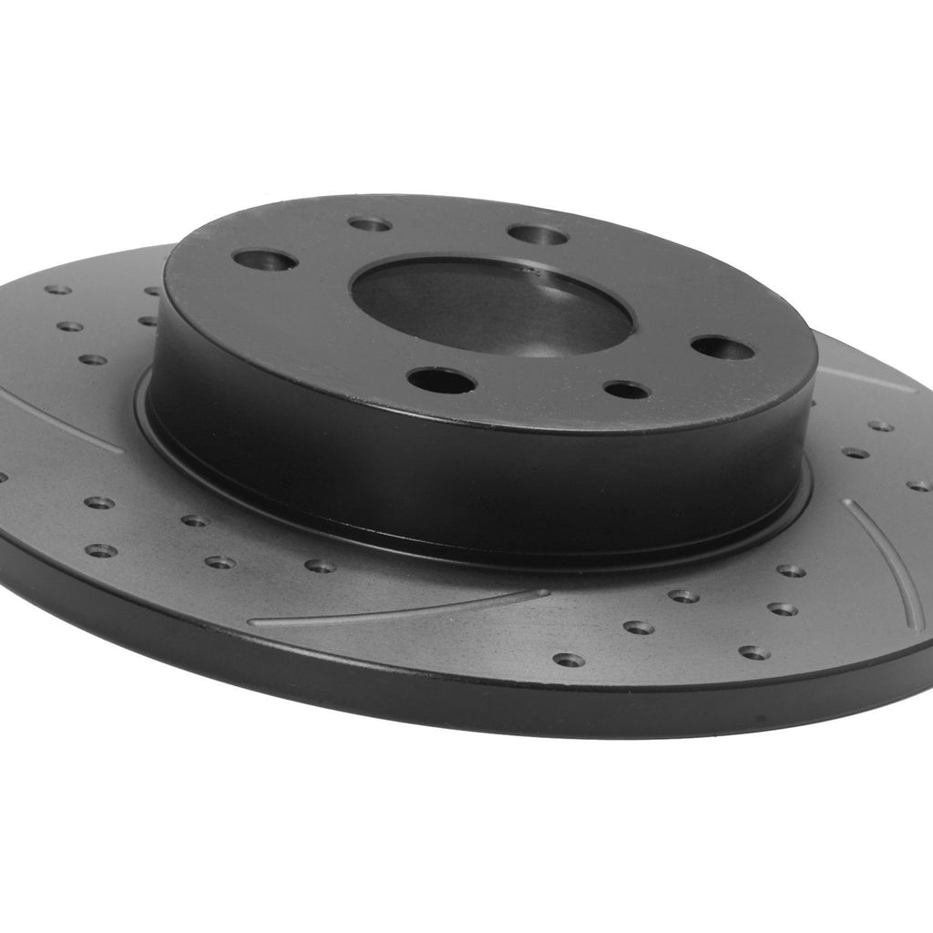 Dischi Freno Posteriori Forati e Baffati 240mm Fiat 500 (312) 08+ - foto 9
