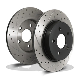 Dischi Freno Posteriori Forati e Scanalati 271mm Ford Focus MK3 1.0 Ecoboost 10-18