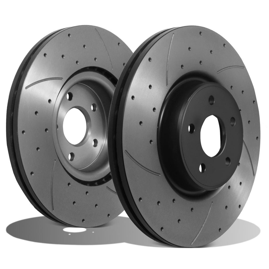 Dischi Freno Anteriori Forati e Scanalati 336mm Ford Focus MK2 RS 2.5 Turbo 09-11