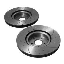 Dischi Freno Anteriori Forati e Scanalati 336mm Ford Focus MK2 RS 2.5 Turbo 09-11 - foto 5