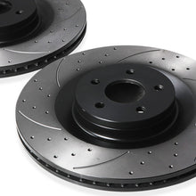 Dischi Freno Anteriori Forati e Scanalati Maggiorati 350mm Ford Focus MK3 RS 2.3 2015+ - foto 9