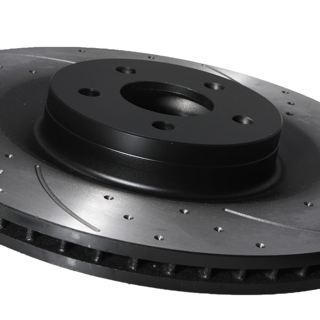 Dischi Freno Anteriori Forati e Scanalati Maggiorati 350mm Ford Focus MK3 RS 2.3 2015+ - foto 10