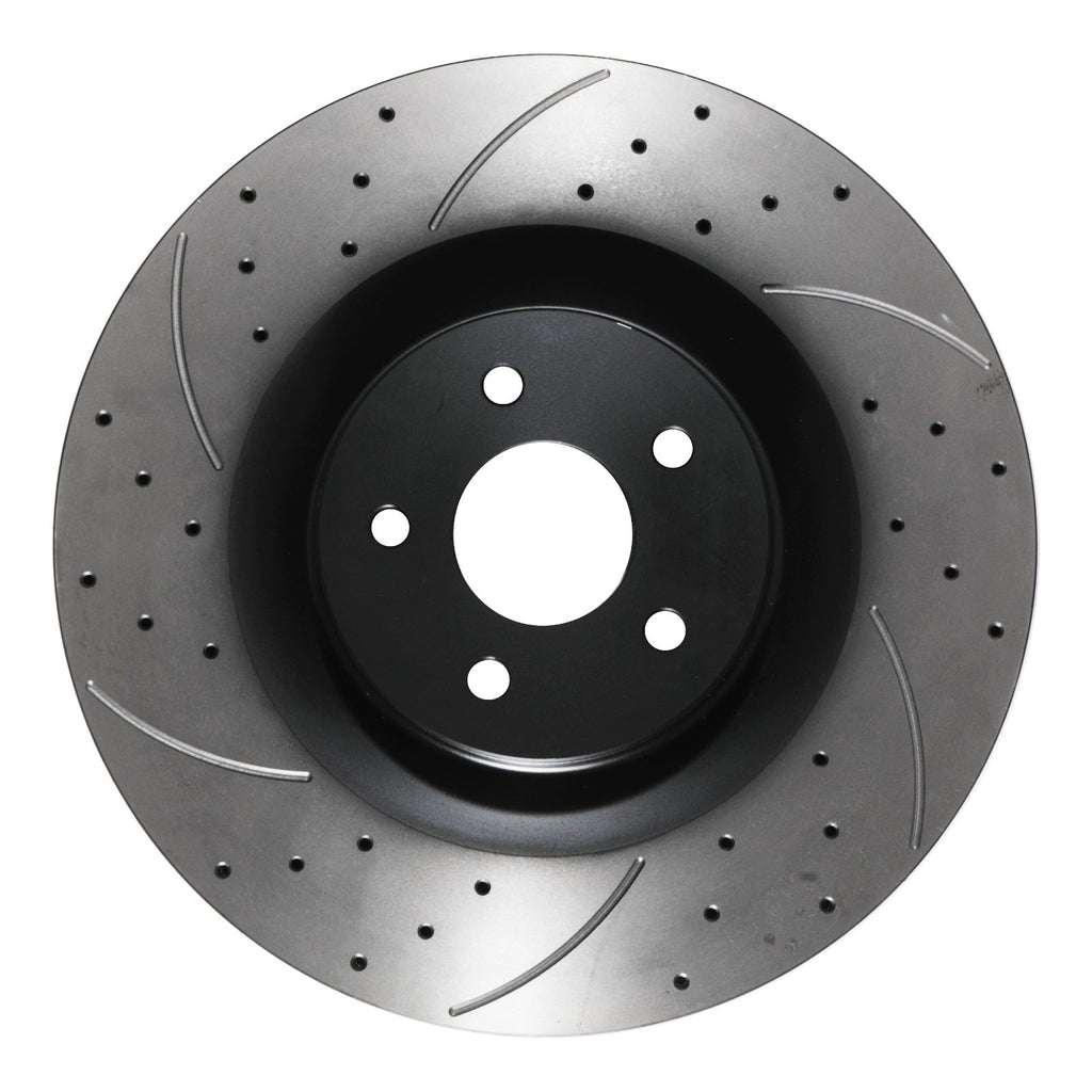 Dischi Freno Anteriori Forati e Scanalati Maggiorati 350mm Ford Focus MK3 RS 2.3 2015+ - foto 4