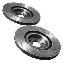 Dischi Freno Anteriori Forati e Scanalati Maggiorati 350mm Ford Focus MK3 RS 2.3 2015+ - foto 5