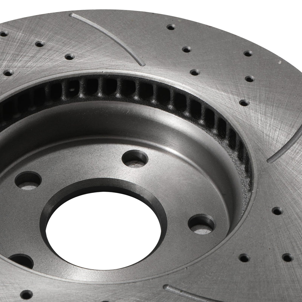 Dischi Freno Anteriori Forati Baffati 282mm Ford Focus MK4 1.0 1.5 EcoBoost 2018-2025 - foto 9