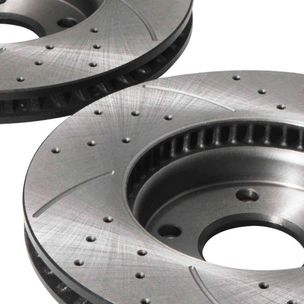 Dischi Freno Anteriori Forati Baffati 282mm Ford Focus MK4 1.0 1.5 2.0 2018-2025 - foto 6