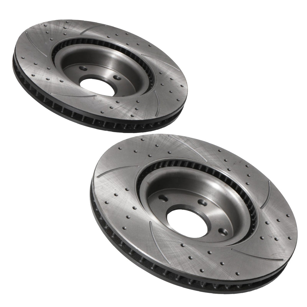 Dischi Freno Anteriori Forati e Scanalati 308mm Ford Puma MK2 St 1.5 Ecoboost 18+ - foto 10