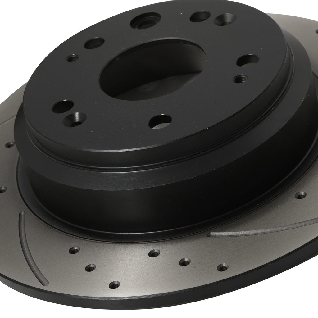 Dischi Freno Posteriori Forati e Scanalati 282mm Honda Accord Tourer 2.2D I-CDTI 02-08 - foto 8