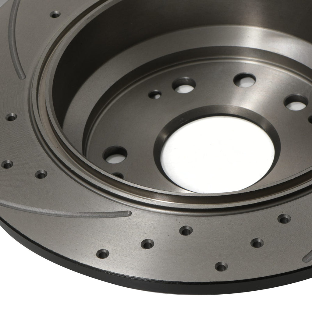 Dischi Freno Posteriori Forati e Scanalati 282mm Honda Accord Tourer 2.2D I-CDTI 02-08 - foto 9