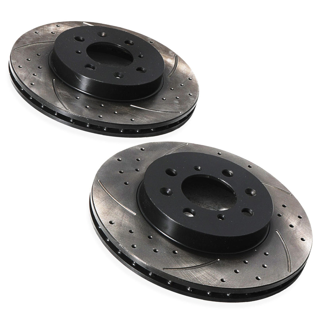 Dischi Freno Anteriori Forati e Scanalati 262mm Honda Civic 5ª e 6ª Generazione 91-00 - foto 4