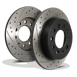 Dischi Freno Posteriori Forati e Scanalati 258mm Hyundai Coupe MK2 GK 01-09