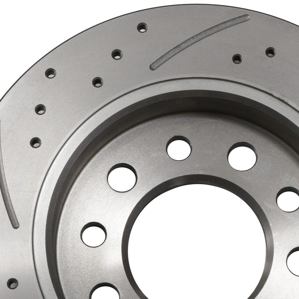 Dischi Freno Posteriori Forati e Scanalati 258mm Hyundai Coupe MK2 GK 01-09 - foto 9