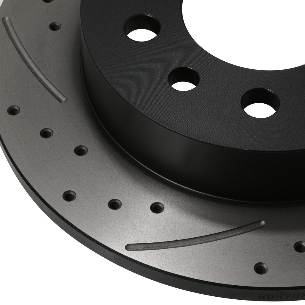 Dischi Freno Posteriori Forati e Scanalati 258mm Hyundai Coupe MK2 GK 01-09 - foto 5