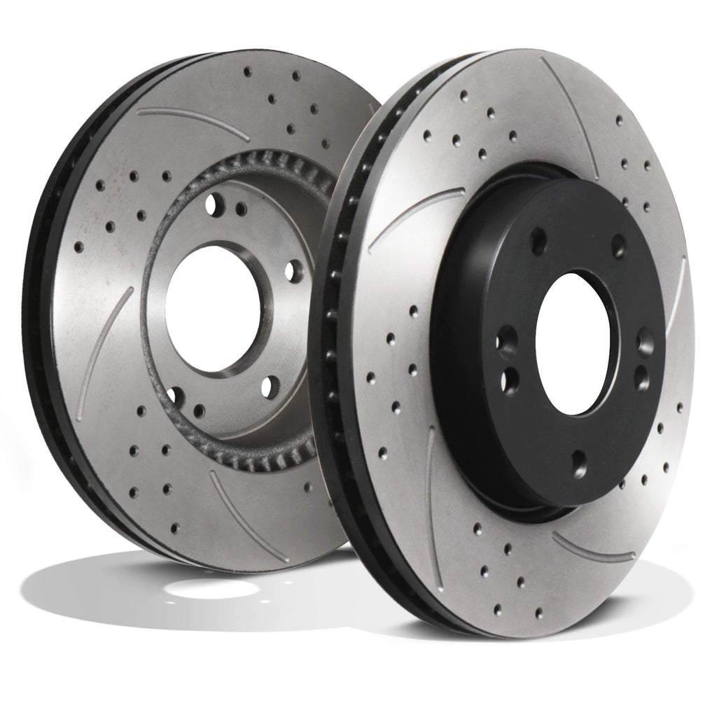 Dischi Freno Anteriori Forati Baffati 280mm Hyundai Tucson (Mk1 JM) 2.0 2.7 CRDI 04-10