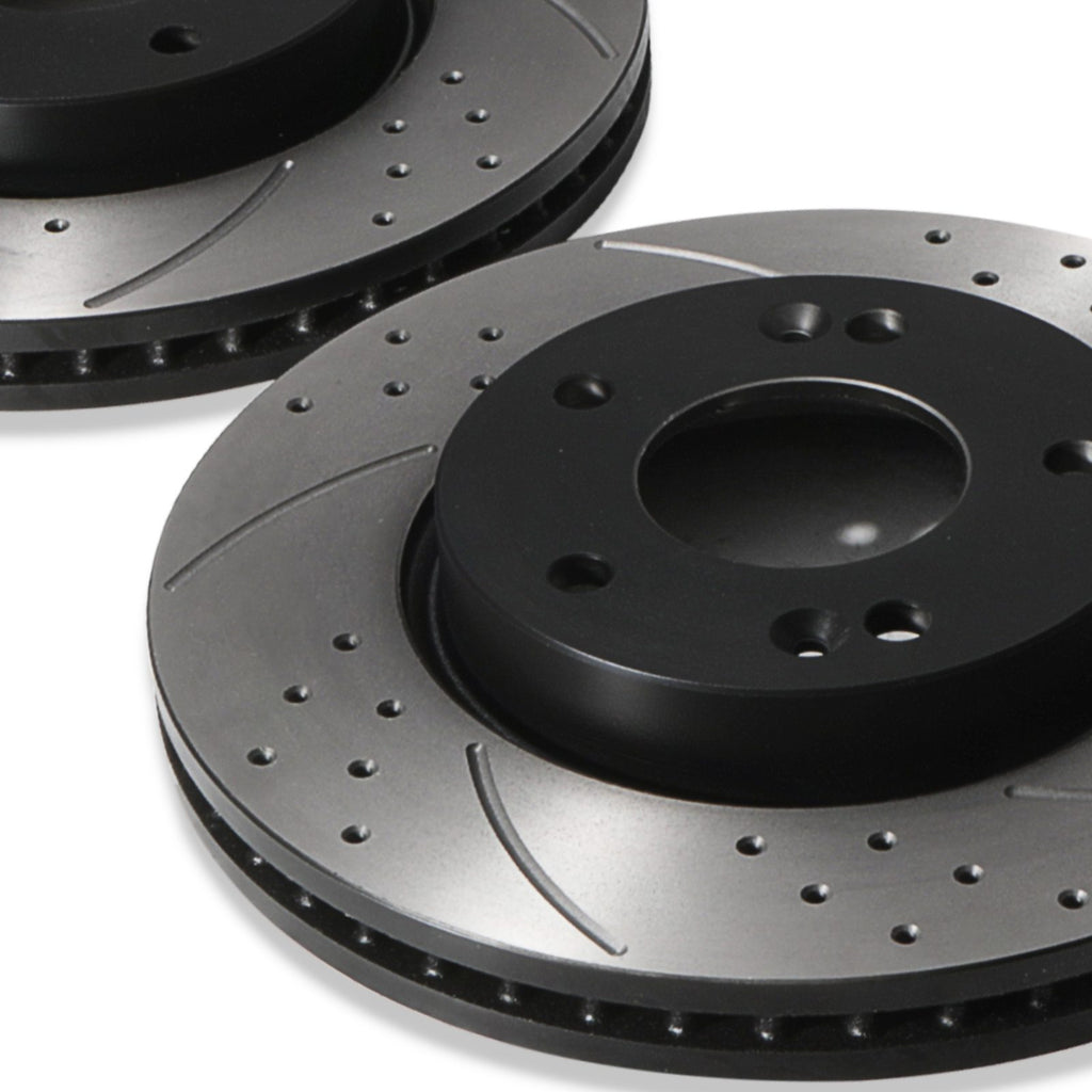 Dischi Freno Anteriori Forati Baffati 280mm Hyundai Tucson (Mk1 JM) 2.0 2.7 CRDI 04-10 - foto 5