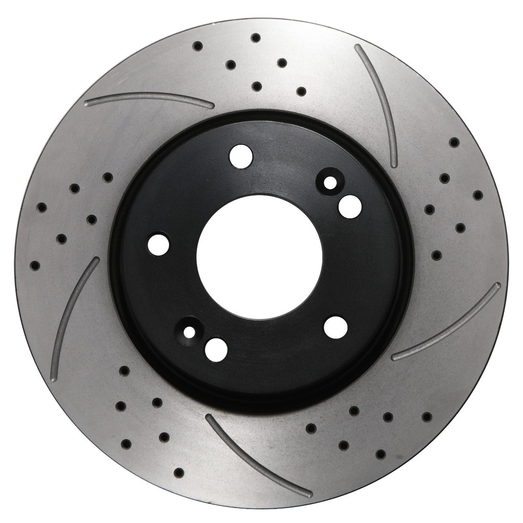 Dischi Freno Anteriori Forati e Scanalati 280mm Hyundai Coupe Tiburon GK 2.0 2.7 01-09 - foto 4