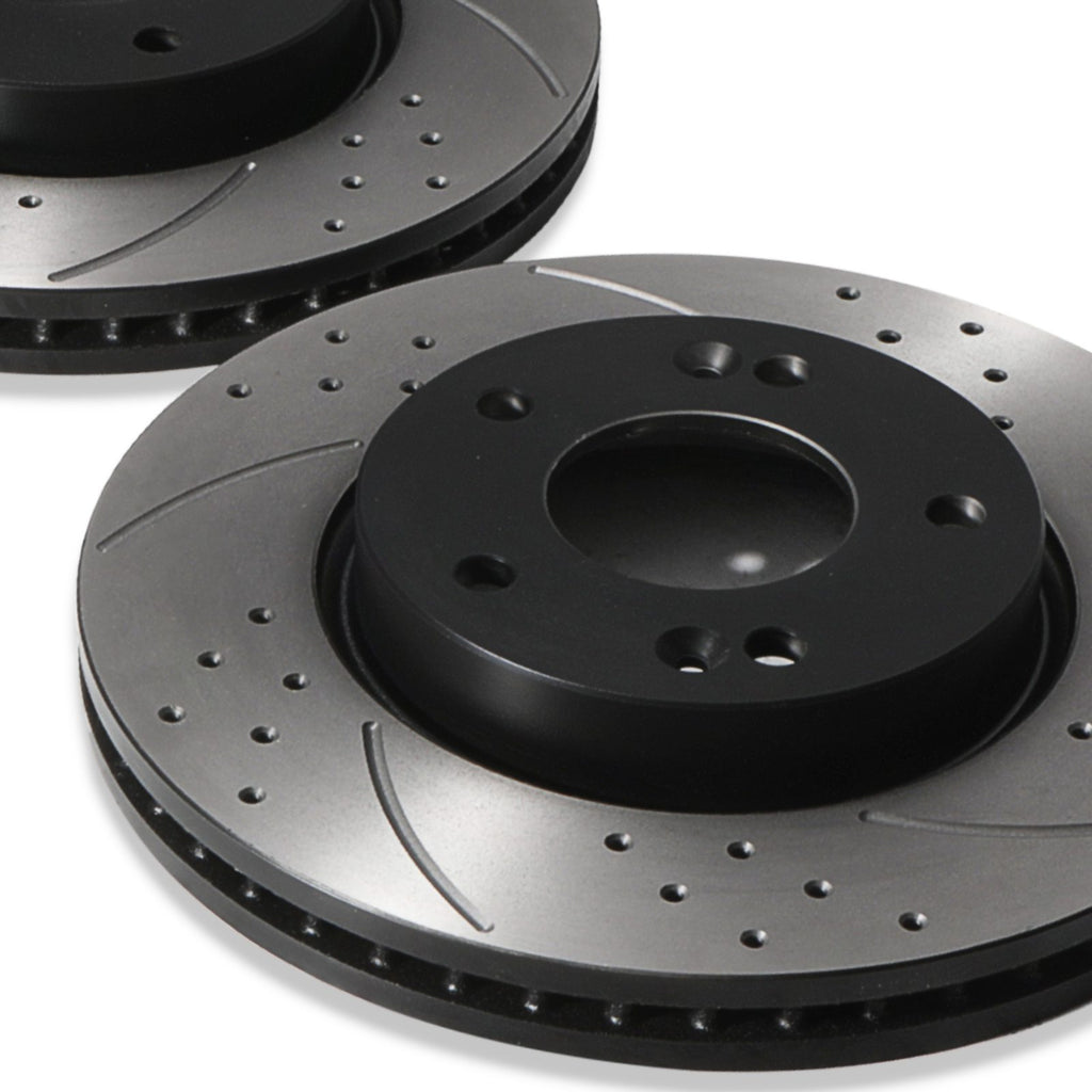 Dischi Freno Anteriori Forati Baffati 280mm Hyundai Tucson (Mk1 JM) 2.0 2.7 CRDI 04-10 - foto 10