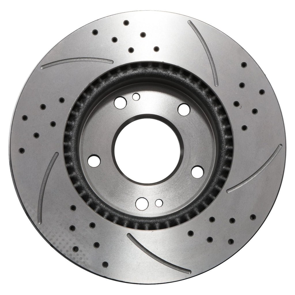 Dischi Freno Anteriori Forati Baffati 280mm Hyundai Tucson (Mk1 JM) 2.0 2.7 CRDI 04-10 - foto 9