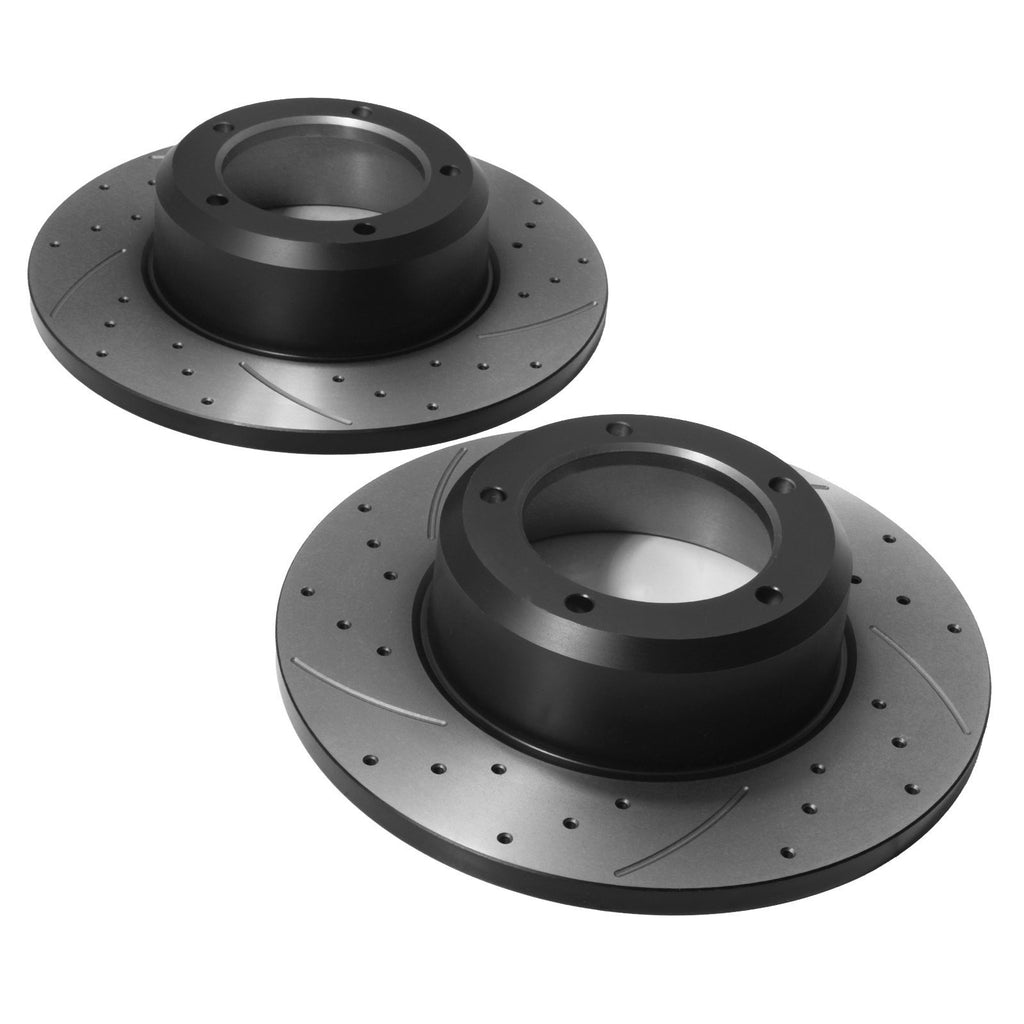 Dischi Freno Anteriori Forati e Scanalati 298mm Land Rover L316 90 / 110 83-90 - foto 4