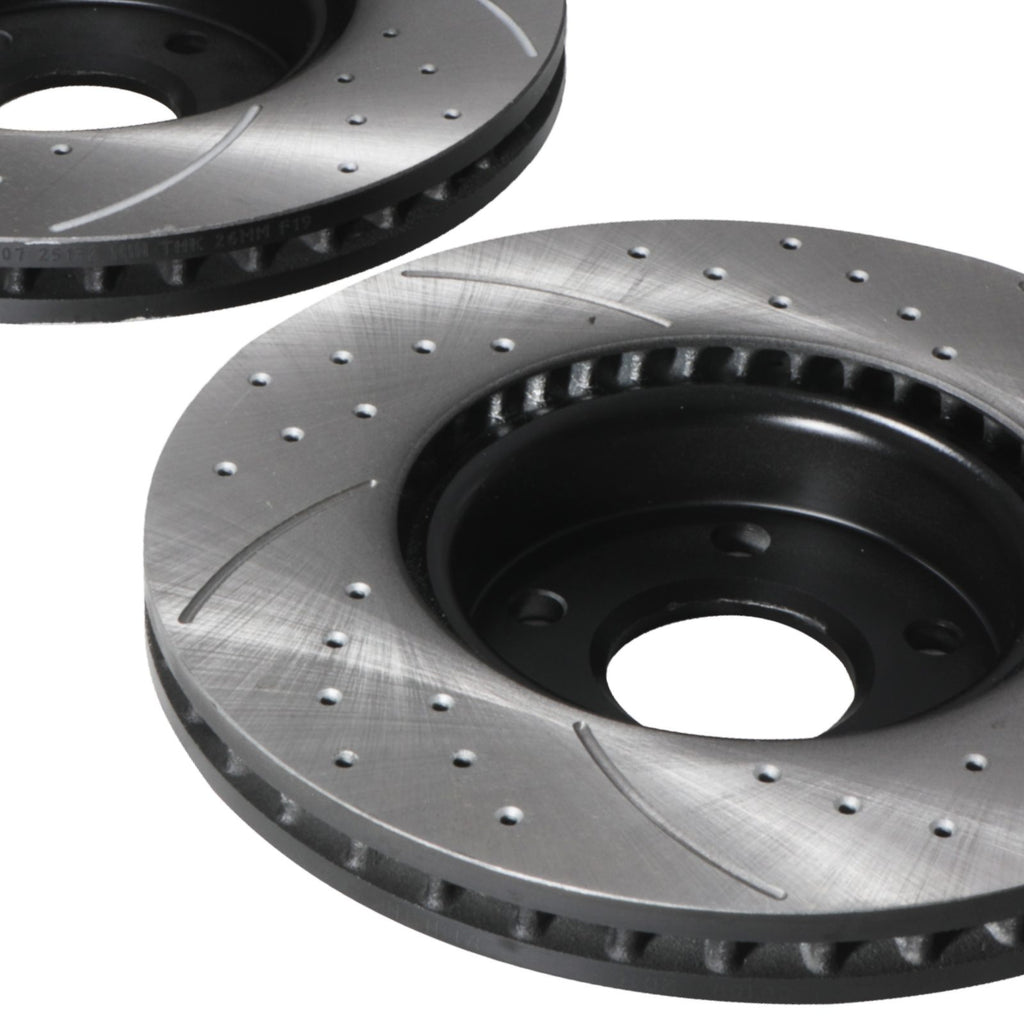 Dischi Freno Anteriori Forati e Scanalati 300mm Ford Mondeo MK4 1.8 2.0 TDCI 07-15 - foto 6