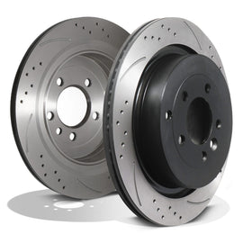 Dischi Freno Posteriori Forati e Scanalati 350mm Range Rover Sport 3.0 4.2 5.0 05-13